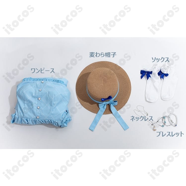 綾波レイ Sea Breeze第3弾｜上品で涼やかな夏ワンピースコスプレ衣装 - 5枚目の画像