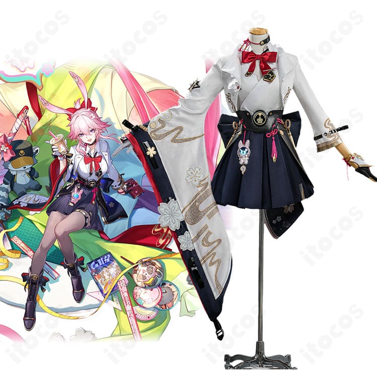 崩壊：スターレイル向けバニー風コスプレ衣装の人物着用イメージと全身コーディネート