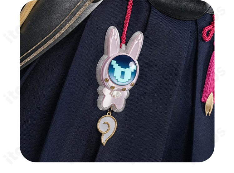 バニー風コスプレ衣装に付属する吊り下げ飾りのディテール