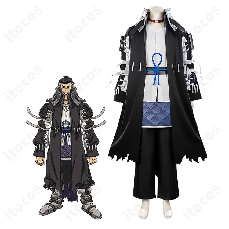 ガチアクタのゾディル・テュフォン通常衣装を着用したキャラクターイメージとコスプレ衣装