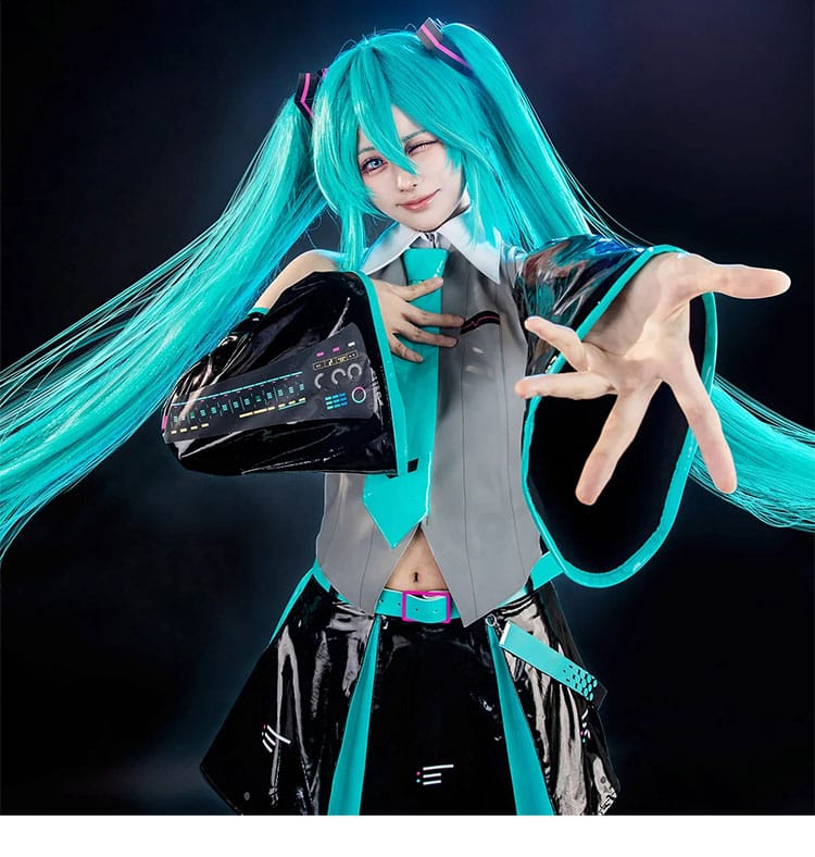 初音ミク V6パッケージビジュアルVer.コスプレ衣装の全身着用イメージ