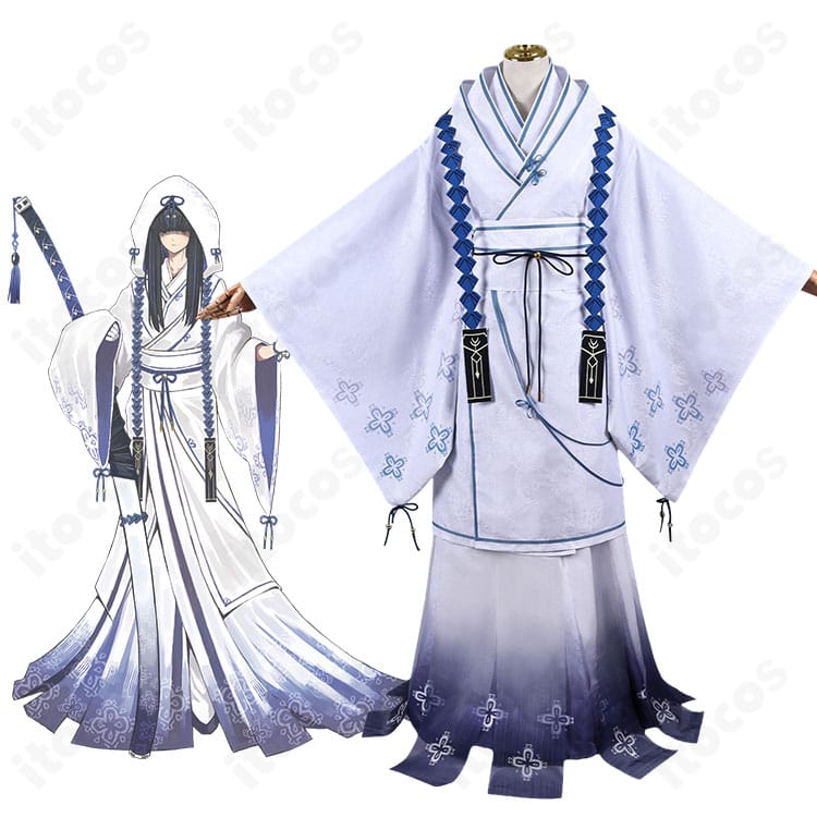 Limbus Company 塩見ヨル 小指の親方Ver.の帽子・フェイスベール・羽織を含むコスプレ衣装の全身イメージ
