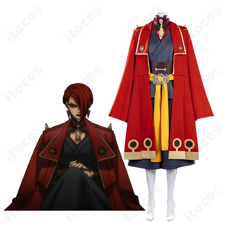 ガチアクタ キョウカ・ニジクのキャラクターイメージと獄卒「赤角」1番隊隊長Ver.コスプレ衣装