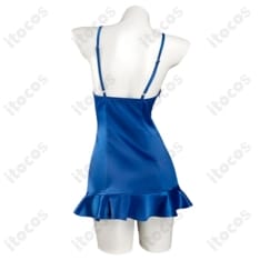 ONE PIECE ニコ・ロビン ドレスローザ編青ワンピース衣装｜軽やかに再現する上品コスプレ - 4枚目の画像（サムネイル）