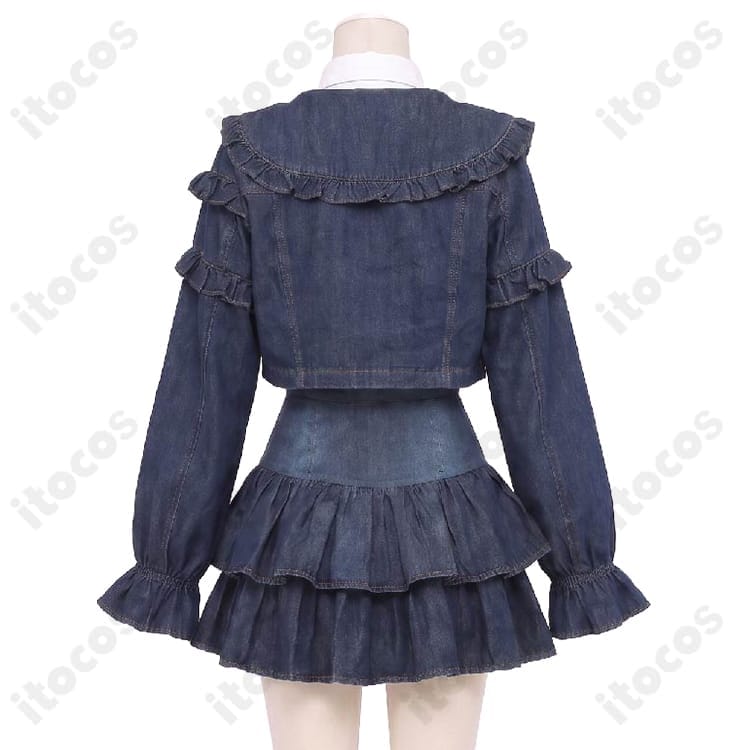 にじさんじ 水面まどか初の新衣装を軽やかに再現するデニム私服コスプレ衣装 - 2枚目の画像