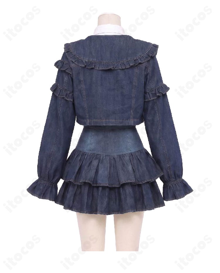 にじさんじ 水面まどか 初の新衣装コスプレ衣装のジャケットとスカート背面