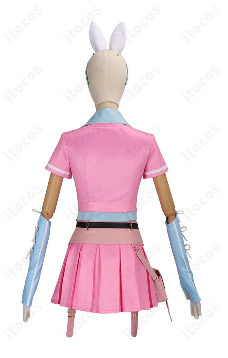 兎田ぺこら原宿衣装コスプレのセット内容、ウサ耳カチューシャと各付属品
