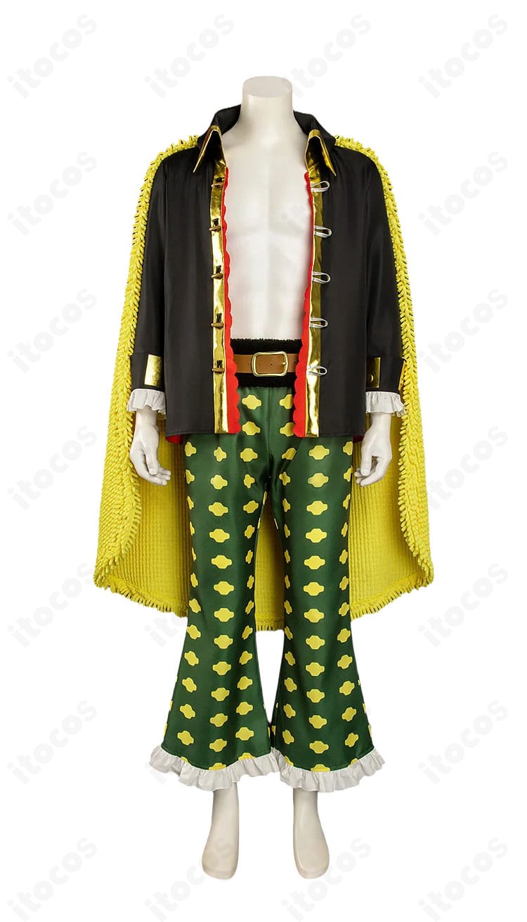 ONE PIECE 海賊無双4 マーシャル・D・ティーチ コスプレ衣装のアウターとウエストサッシュの正面