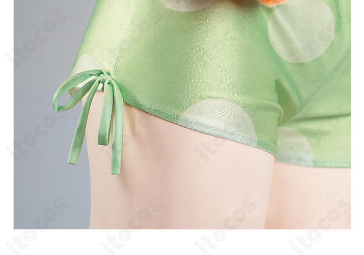 春原シュン（幼女）衣装のパンツ部分に施された結び目のディテール