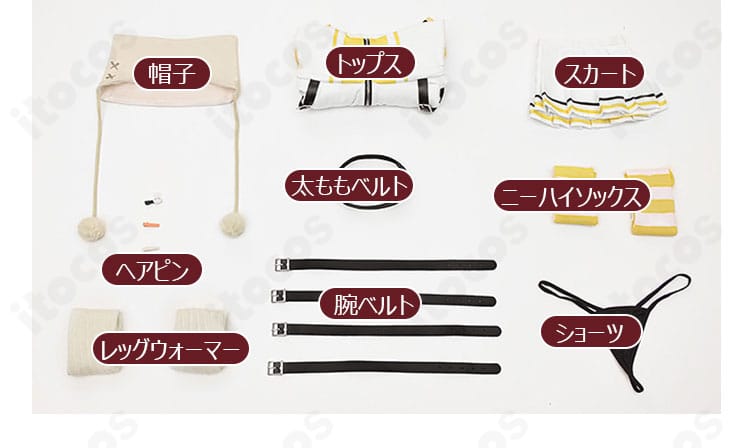 エレグのコスプレ衣装9点セット内容一覧