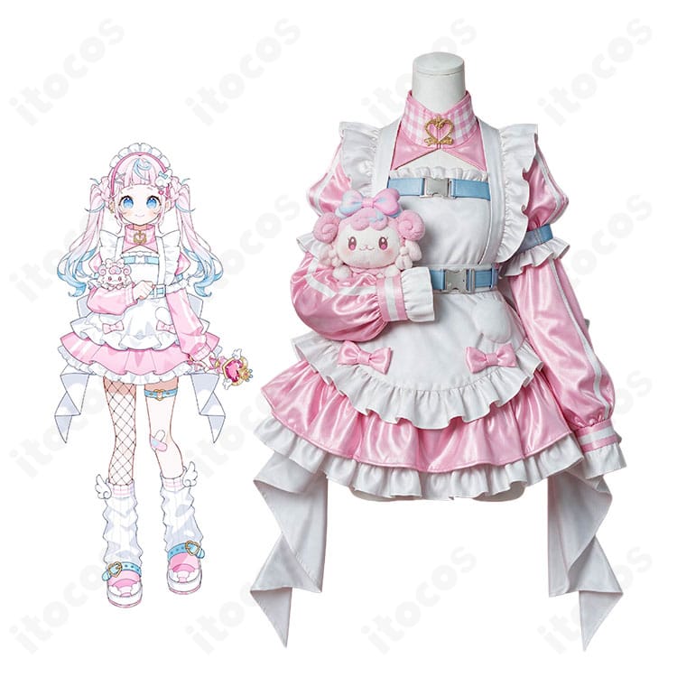 にじさんじ ぷりん・らら・もーどのキャラクタービジュアルとデフォルト衣装の商品構成