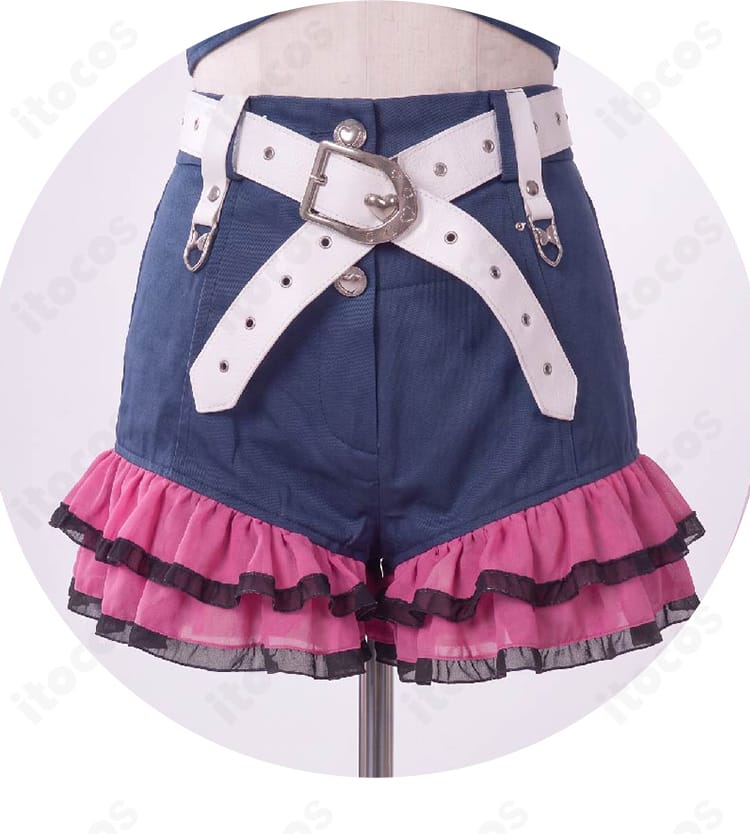 綺々羅々ヴィヴィHarajuku original衣装のショートパンツ装飾とベルト部分