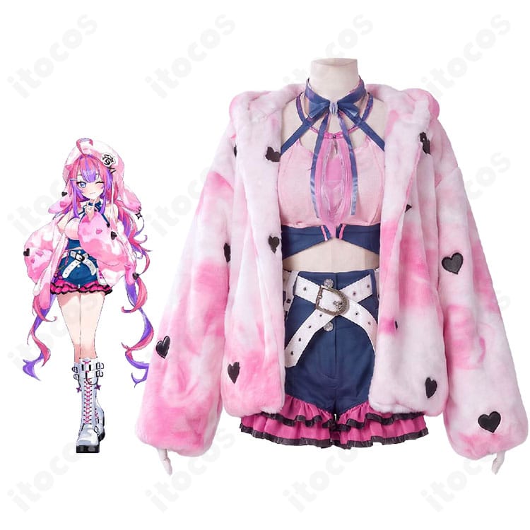 ホロライブプロダクション綺々羅々ヴィヴィのキャラクタービジュアルとHarajuku originalコスプレ衣装