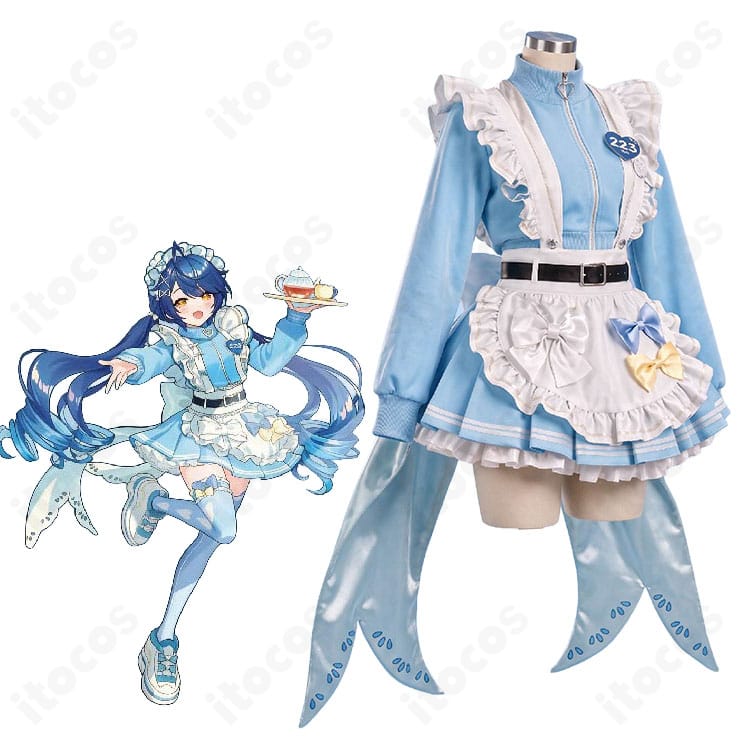 にじさんじ天宮こころのキャラクターイメージとJersey Maidtesジャージメイド衣装