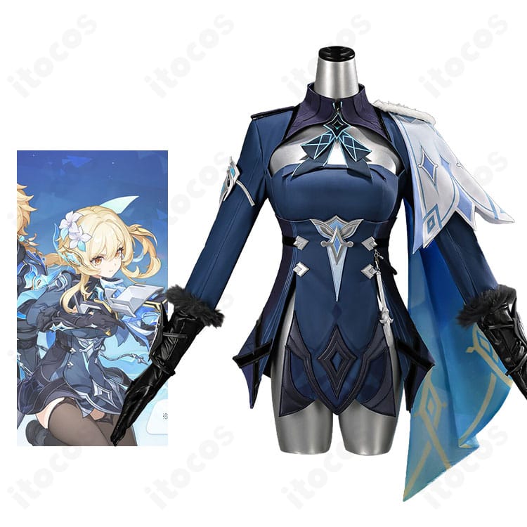 原神の蛍「冬の夜を狩る者」戦闘服のキャラクター着用イメージと衣装構成