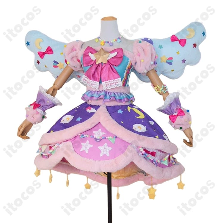 花園きらら スイートドリームスコーデ衣装｜華やかな星柄アイドルドレス - 2枚目の画像