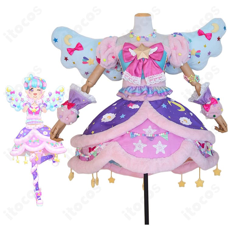 『アイカツスターズ!』花園きららのキャラクターイメージとスイートドリームスコーデ衣装