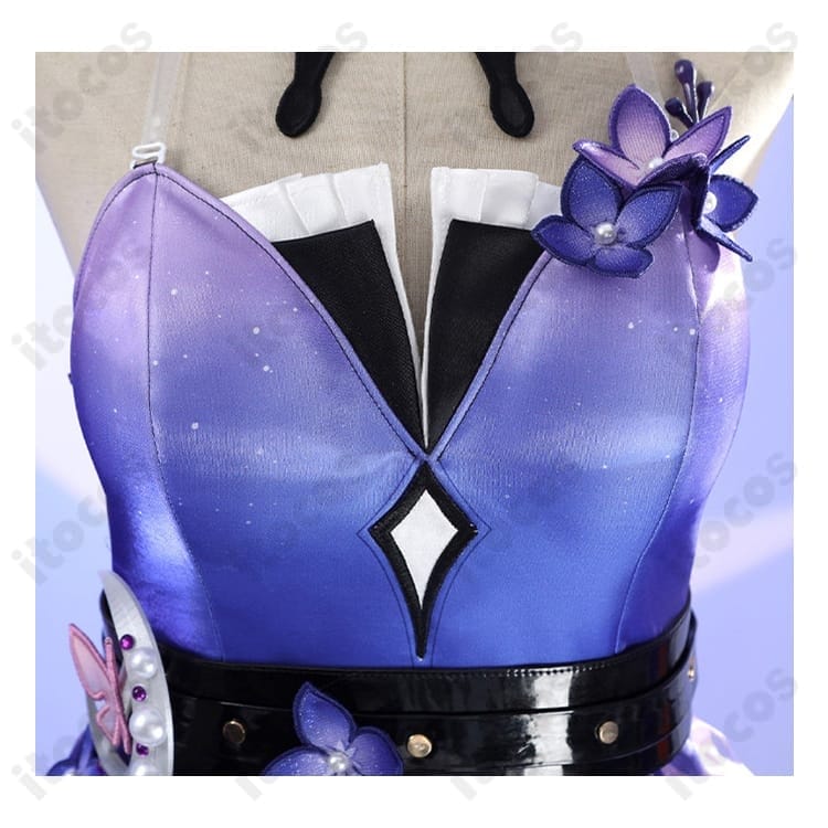 キャストリス コスプレ衣装｜幻想的な蝶装飾と多層ドレスを忠実に表現 - 4枚目の画像