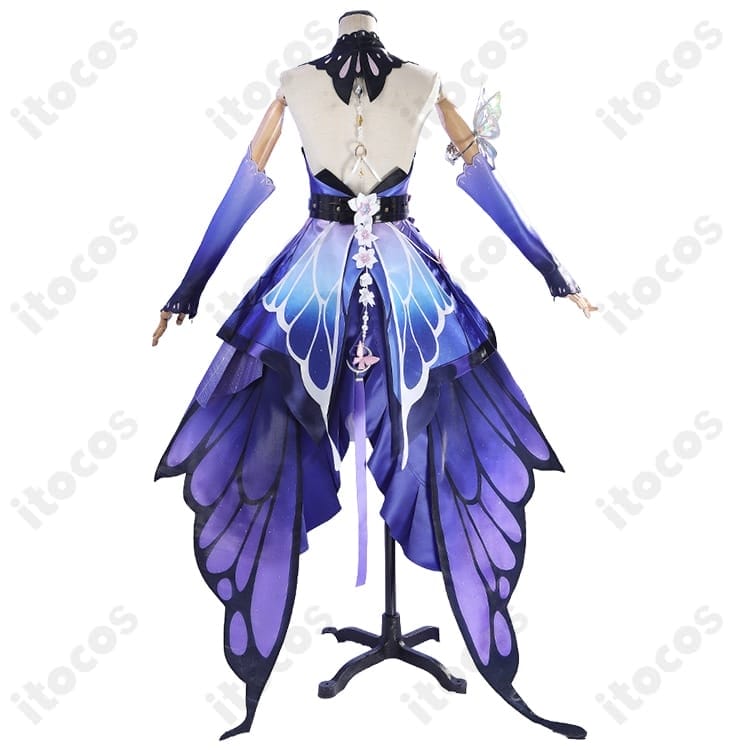 キャストリス コスプレ衣装｜幻想的な蝶装飾と多層ドレスを忠実に表現 - 3枚目の画像