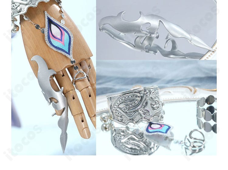 爻光コスプレ用イヤリングのデザインディテール