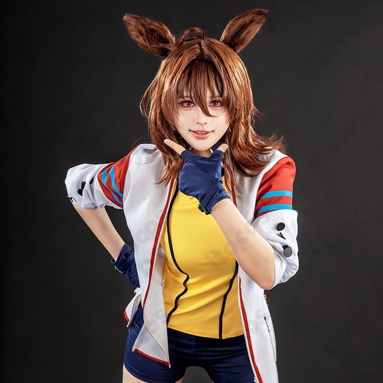 ウマ娘 アグネスタキオン トレーニングウェア風コスプレ衣装5点セット - 6枚目の画像