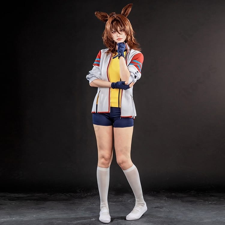 ウマ娘 アグネスタキオン トレーニングウェア風コスプレ衣装5点セット - 4枚目の画像