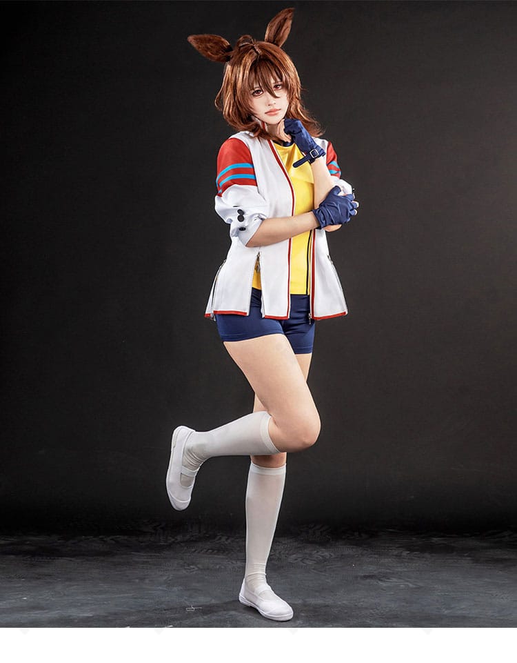 アグネスタキオンのファンデザイン衣装を側面から見たスポーティーなシルエット