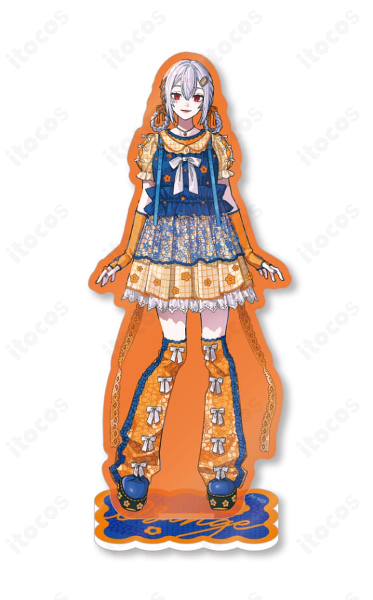 にじさんじ葉加瀬冬雪のメランコリックオレンジ衣装を着用したキャラクター全身イメージ