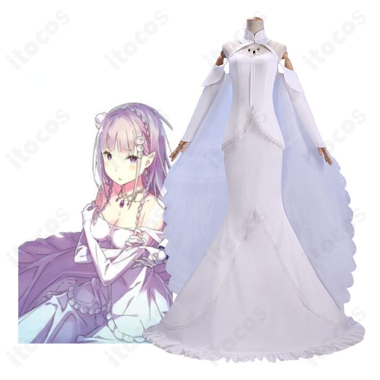 『Re:ゼロから始める異世界生活』エミリア花嫁姿のキャラクターイメージとコスプレ衣装