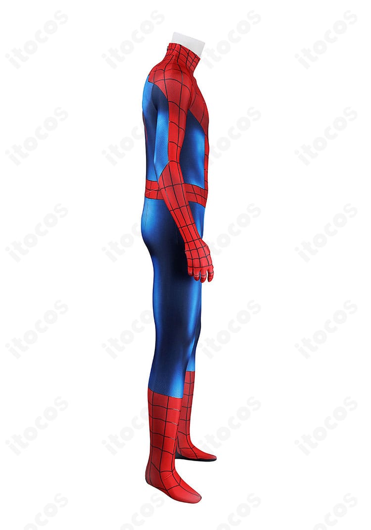 スパイダーマン衣装の右袖に施した細かな立体装飾