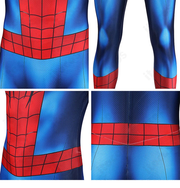 スパイダーマン全身ボディスーツの腰周りデザイン
