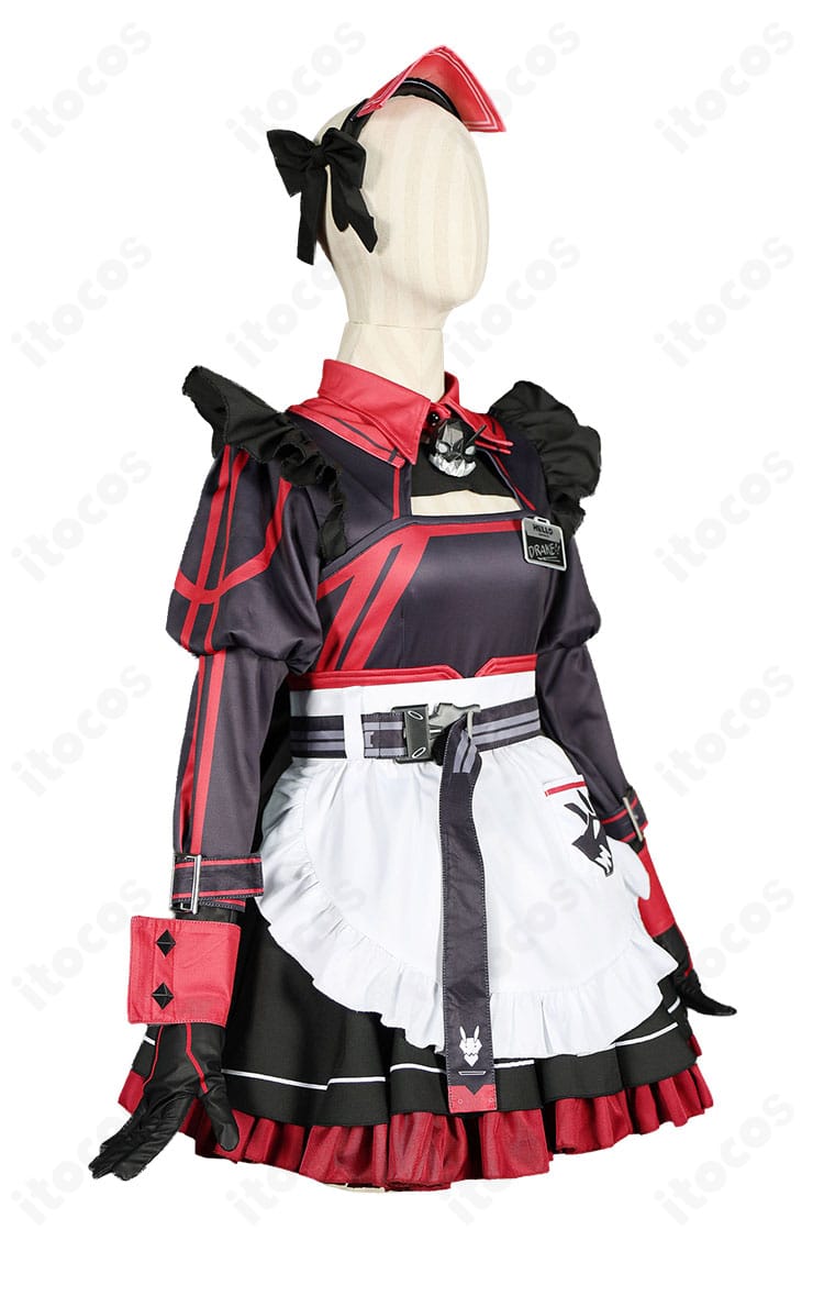 ドレイクのメイド衣装を側面から見たシルエットと装飾