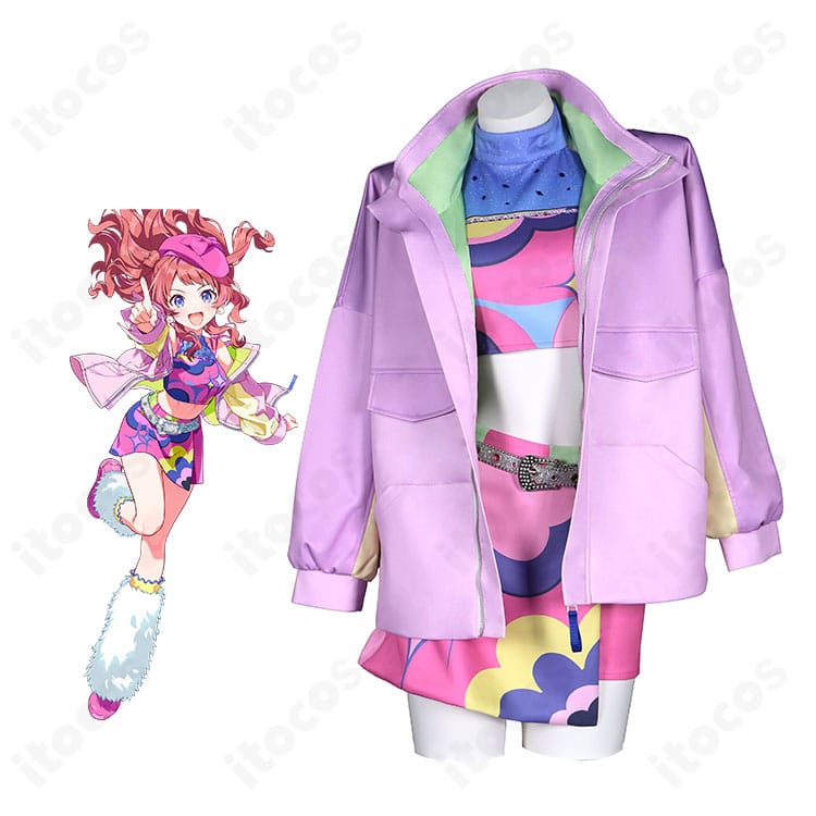 学園アイドルマスター花海咲季のキャラクターイメージとガラクタロード衣装の商品構成