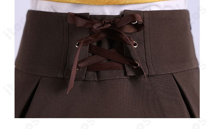 ゆめ∞みた制服風スカートの背面にある結びひものディテール