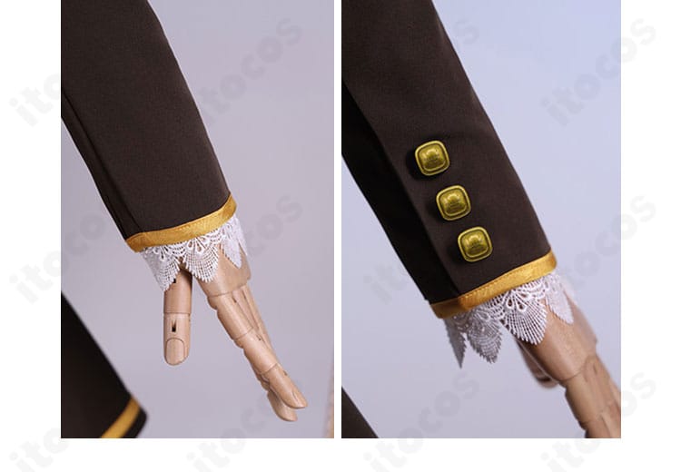 ゆめ∞みた制服風トップスの袖に施された装飾ディテール