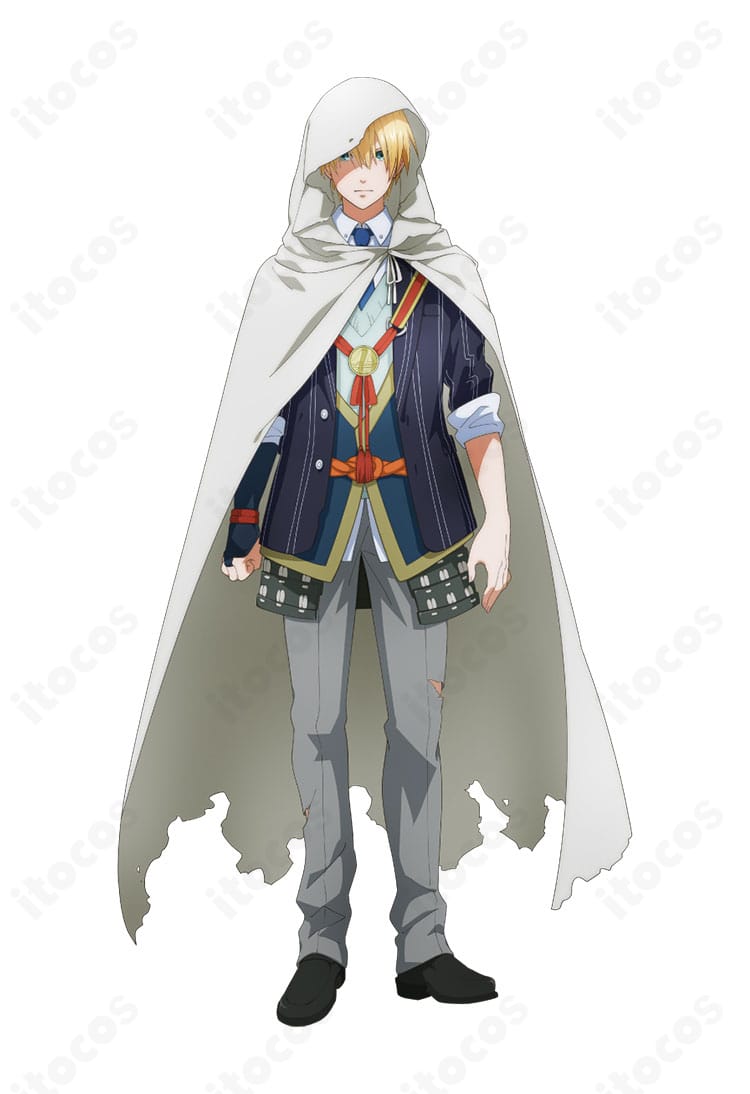 刀剣乱舞ONLINE 山姥切国広の通常衣装を正面から見たコスプレ衣装一式