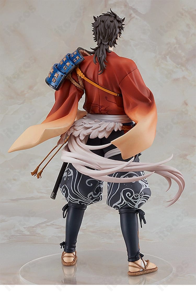 刀剣乱舞ONLINE 陸奥守吉行の戦闘衣装を背面から見たシルエットと装飾の着用イメージ