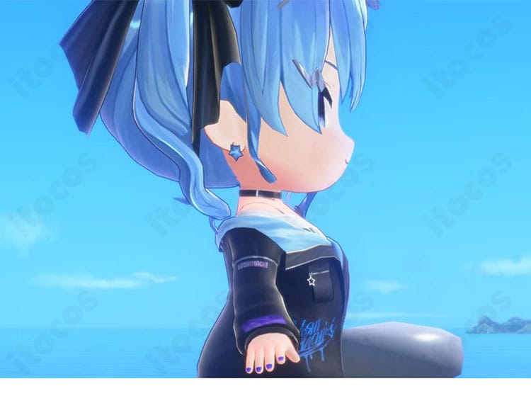 星街すいせい水着Ver.コスプレ衣装の右側面シルエット