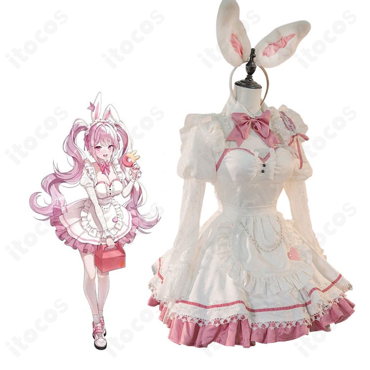 勝利の女神:NIKKE アリスのキャラクターイメージと白メイド衣装Ver.の商品構成