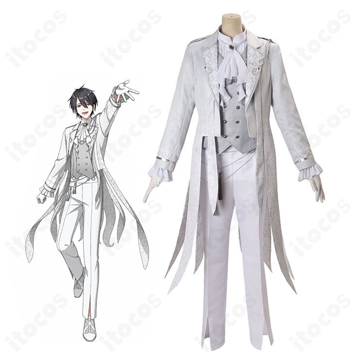 にじさんじ夢追翔とSUSHIDOL PROJECT紫男コスプレ衣装の全体イメージ