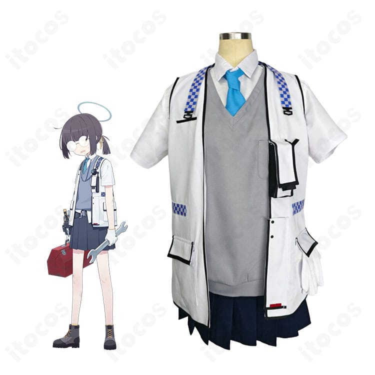 ブルーアーカイブのミレニアム生徒Aと学園制服コスプレ衣装の商品イメージ