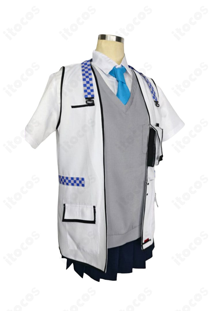 ブルーアーカイブ学園制服コスプレ衣装の右側ディテール