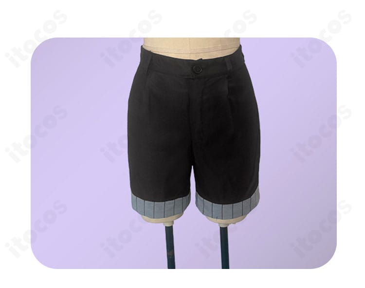 ぱらぱら天気雨コスプレ衣装のショートパンツ装飾ディテール