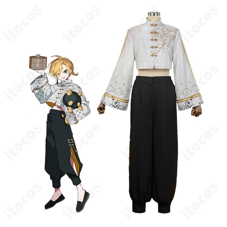鏡音レンの描き下ろしキャラクターイメージとツリービレッジカフェ衣装の商品構成