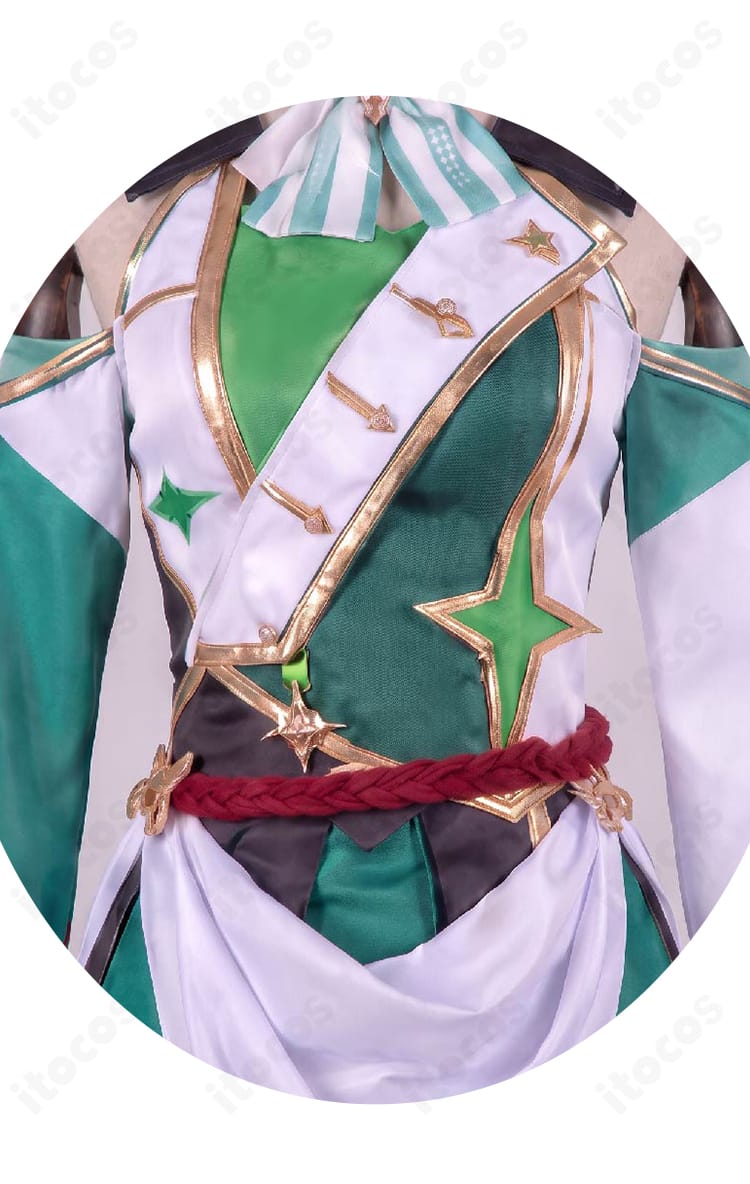 エフフォーリア勝負服コスプレ衣装の襟元に施された飾り物と装飾ディテール