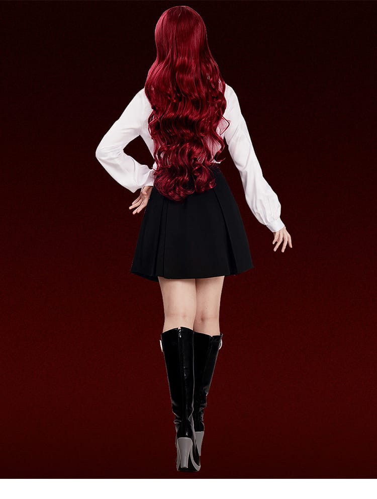 桐条美鶴 月光館学園制服コスプレ衣装の背面着用イメージ