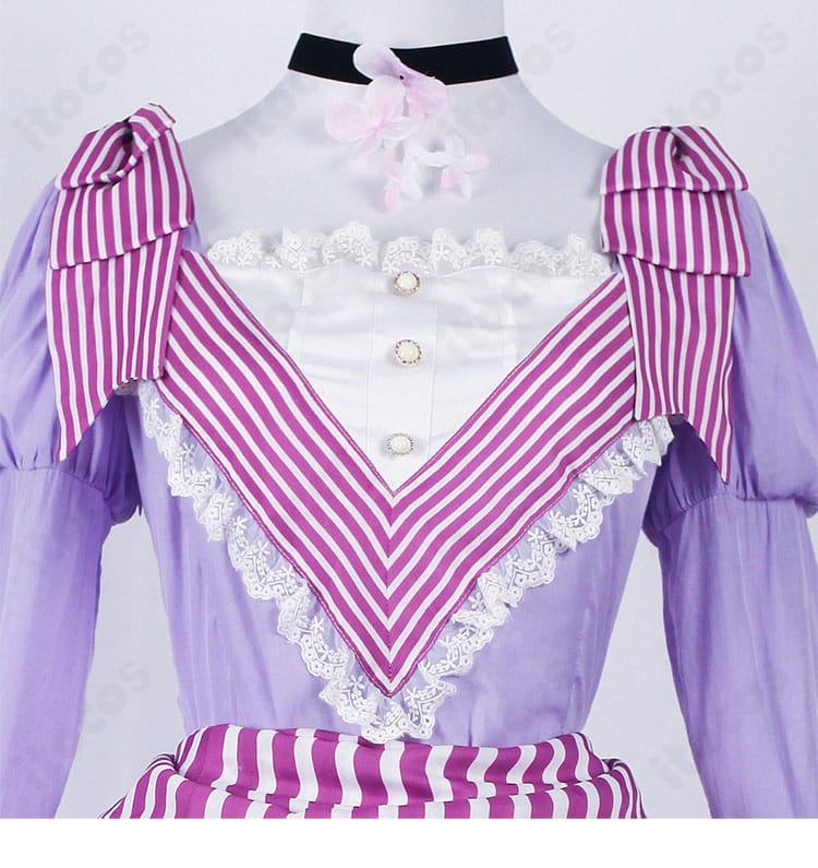 木之本桜コスプレドレスの襟元とチョーカー周辺のディテール
