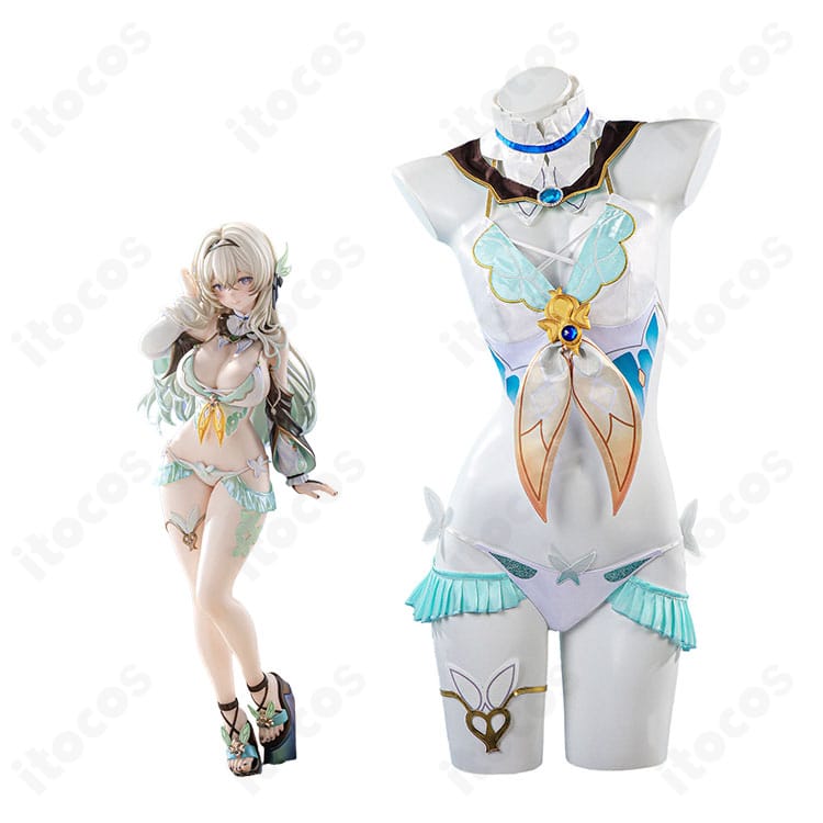 『崩壊：スターレイル』ホタルのキャラクターイメージと水着Ver.コスプレ衣装セット