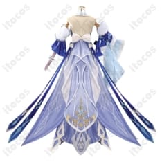 原神 氷の女皇コスプレ衣装｜王冠付きで威厳と華やかさを再現するドレスセット - 2枚目の画像（サムネイル）
