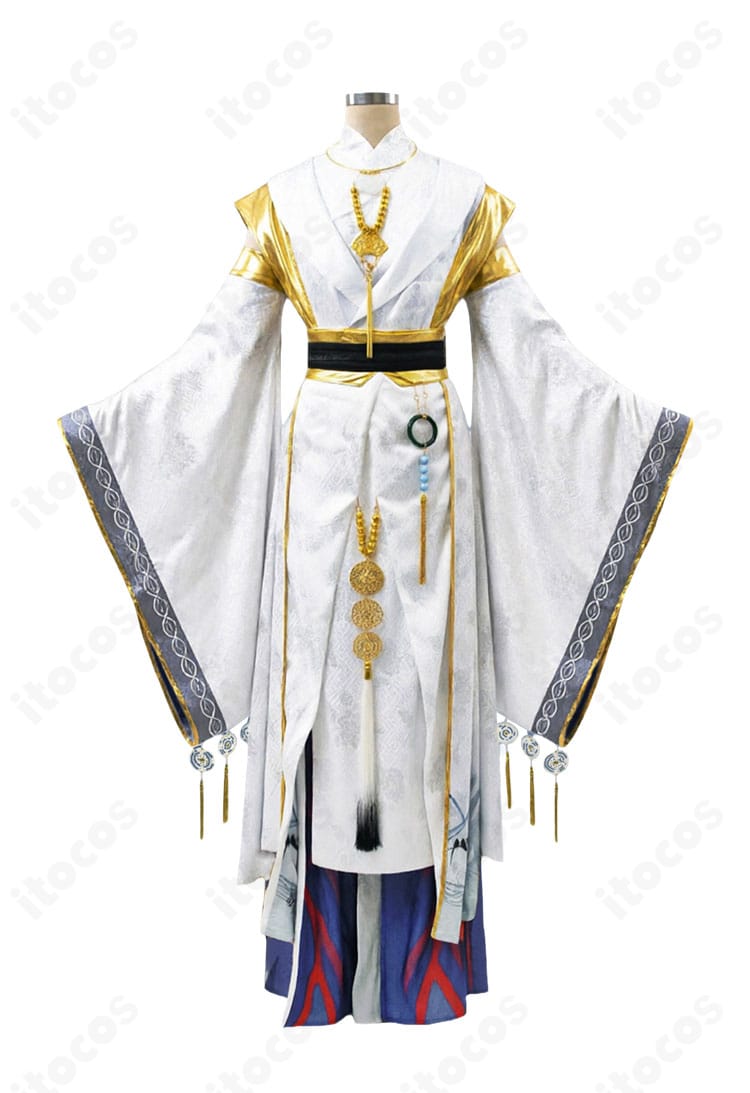 リィン濯冠纓コスプレ衣装の白×金デザイン正面